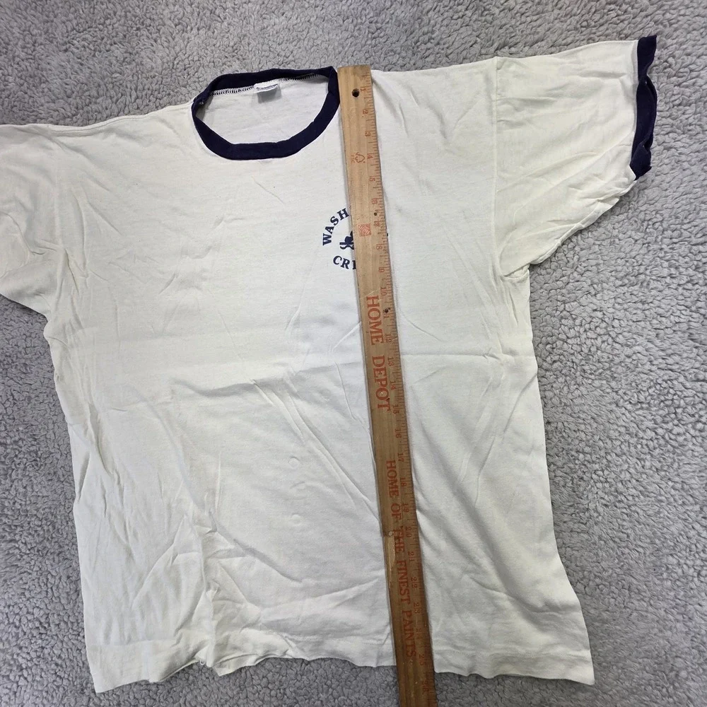 1970s Champion University of Washington Blue Ringer CREW T-shirt Single Stitch - Picture 6 of 9